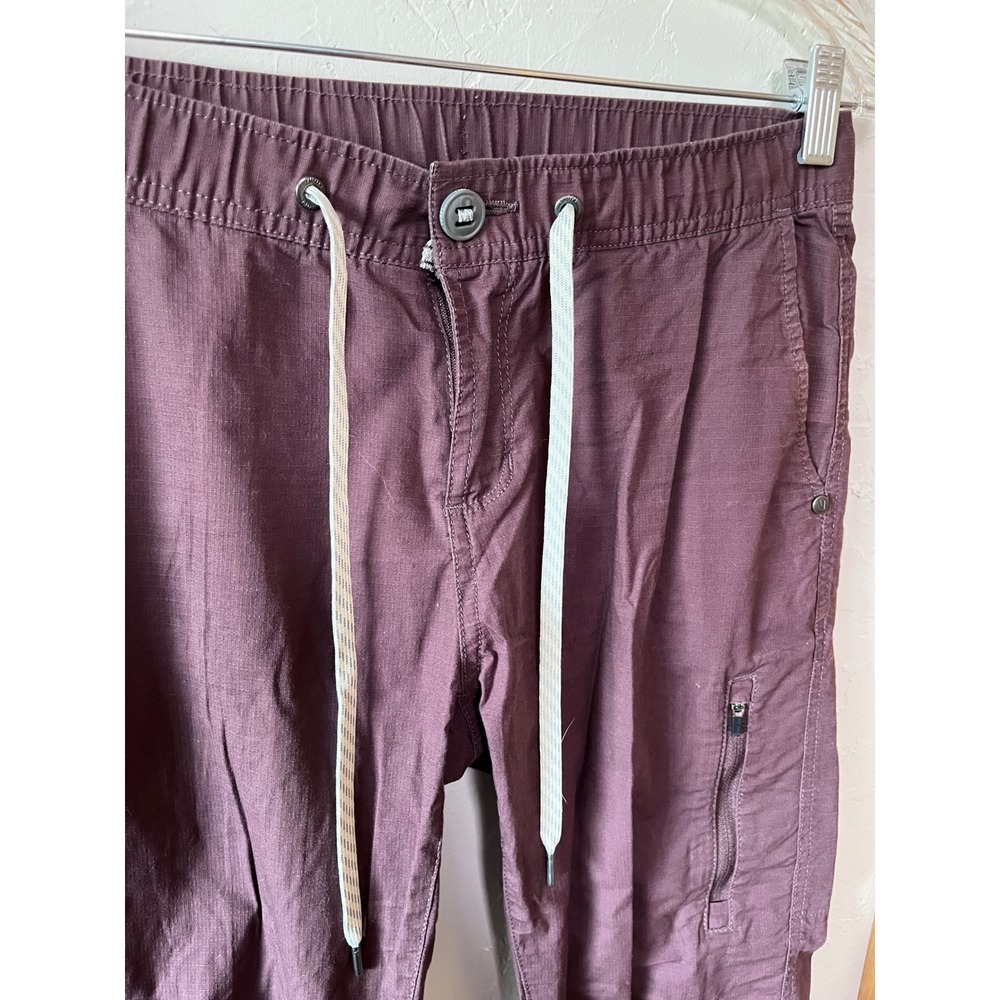 Vuori Ripstop Climber Pants Small Dark‎ Plum Purple Organic Cotton Stretch - Picture 2 of 7